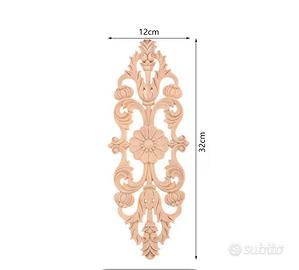 Fregio Decorativo in Legno Intagliato 8 pezzi