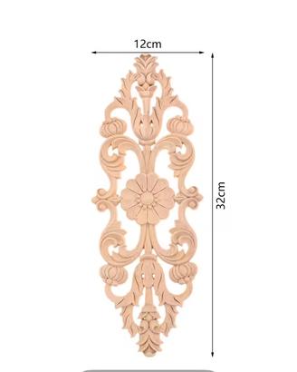 Fregio Decorativo in Legno Intagliato 8 pezzi