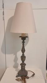lampada da tavolo d’epoca in ottone – h 85 cm