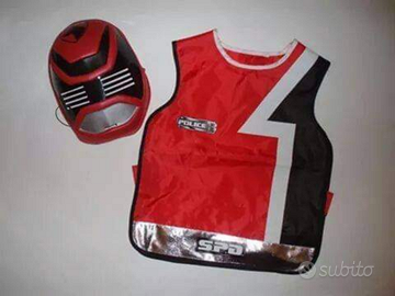 Carnevale pettorina Power Rangers e maschera