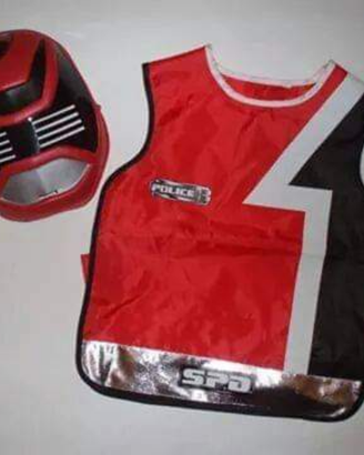 Carnevale pettorina Power Rangers e maschera