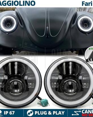 Coppia FARI LED PER VW Maggiolino Angel Eyes 6500K