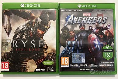 Giochi XboxOne Ryse son of Rome e Avengers