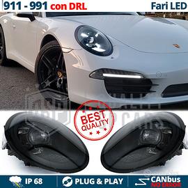 FARI LED Per Porsche 911 991 con DRL OMOLOGATI