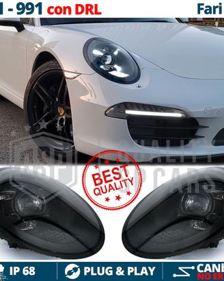 FARI LED Per Porsche 911 991 con DRL OMOLOGATI