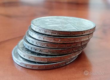   N.7 Monete da 500 lire in argento fdc.