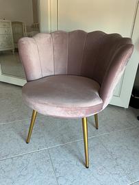 Poltroncina sedia velluto