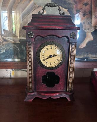 Orologio da tavolo stile vintage in legno