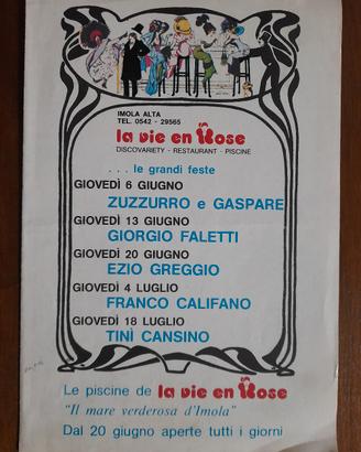 locandina discoteca anni 80