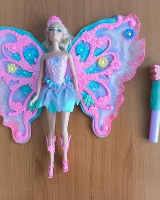 Barbie Farfalla Fata con Ali Grandi e Bacchetta Ma