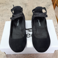 Ballerine camoscio nere