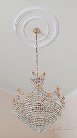 Lampadario +  3 applique in cristallo Swarovski  