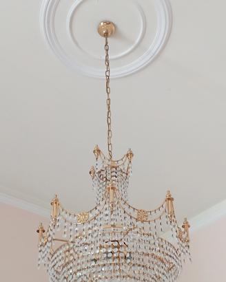 Lampadario +  3 applique in cristallo Swarovski  