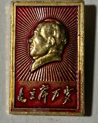 Spilla Distintivo dorata Mao Zedong Mao Tse Tung