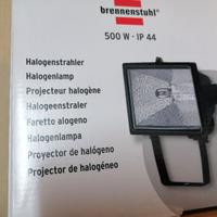 Faretto alogeno 500 Watt IP 44, Nero