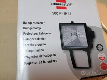 Faretto alogeno 500 Watt IP 44, Nero