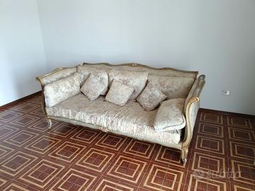 Divano classico stile Luigi XV shabby chic 3 posti