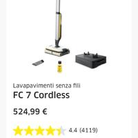 lavapavimenti senza fili nuova usata una volta 