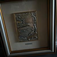 Quadro  argento e foglia oro