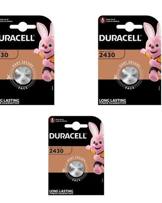 Duracell Lithium CR2430  DL2430  ECR2430 3V 3Batt