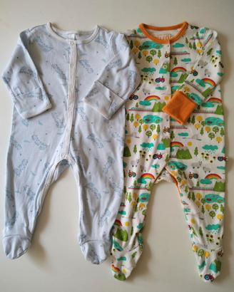Set di 2 pigiamini taglia 3/6 mesi