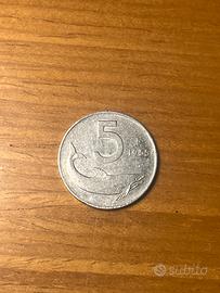 Moneta 5 Lire 1955