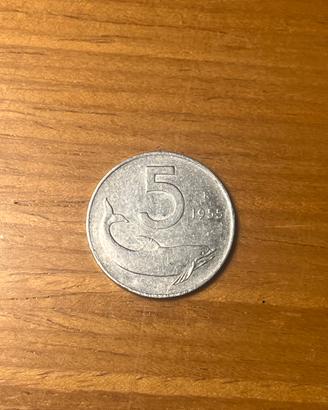 Moneta 5 Lire 1955