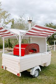 Ape piaggio d’epoca con forno pizza food truck