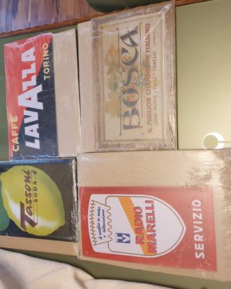 Lotto 4 Targhe Pubblicitarie Vintage Hachette Sigi