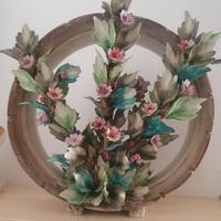 Magnifico.Capodimonte Fioriera Ruota Fiori