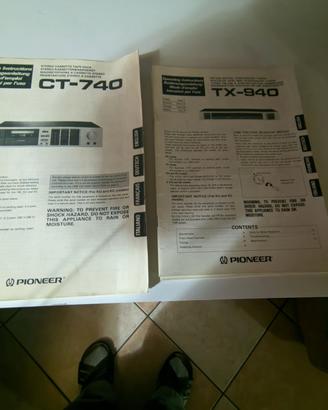 stereo hifi Pioneer TX-940 Piastra Cassette CT-740