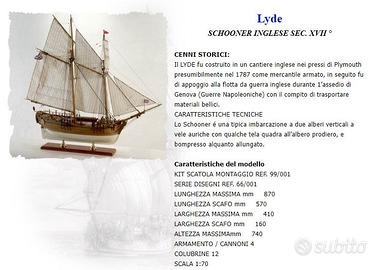 Modello nave in legno da costruire
