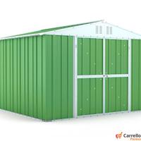 Box capanno giardino Acciaio 327x269 verde chiaro