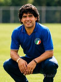 fotografia Maradona anteprima mondiali 1990