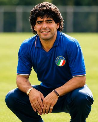 fotografia Maradona anteprima mondiali 1990
