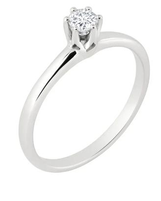 Anello solitario Tiffany   diamante ct 0,10 kt 18