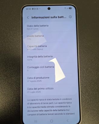 Samsung Galaxy S25 256GB Silver 0 cicli