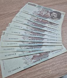 Banconote 100.000 Lire Caravaggio 