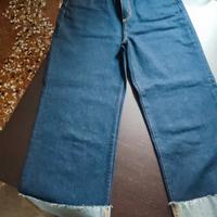 Jeans Blue scuro risvolto Zara