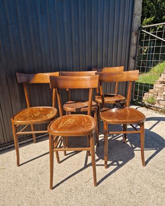 Set di 5 Sedie Vintage Thonet, Anni '50