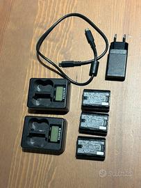 Kit energia Fujifilm:  3batterie + 2caricabatterie