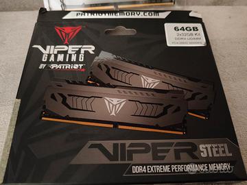 DDR 4 patriot gaming Viper 2x32gb 3600Mhz udimm