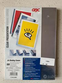 100 copertine trasparenti per brochure rilegate