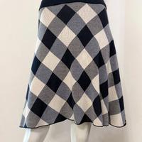 SPORTMAX Gonna blu bianco panna quadri tartan