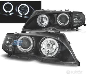 FARI BMW E46 01-05 OCCHI ANGEL FONDO NERO