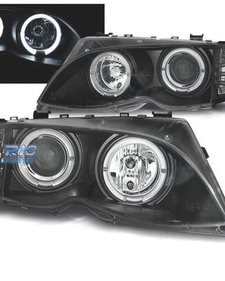 FARI BMW E46 01-05 OCCHI ANGEL FONDO NERO