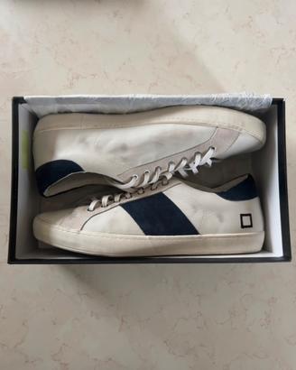 D.A.T.E. hill low nappa white taglia 46 nuove