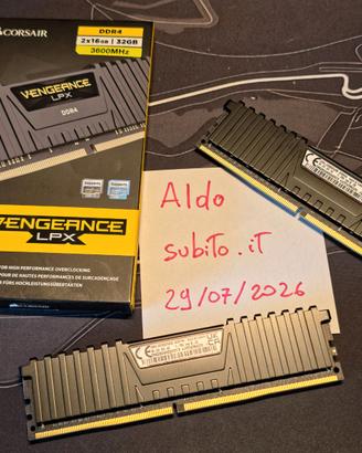 RAM Corsair Vengeance LPX DDR4 - 32Gb - 3600 CL18