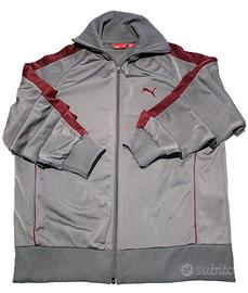 Felpa Puma Grigia Rossa - Taglia L Unisex Ottime