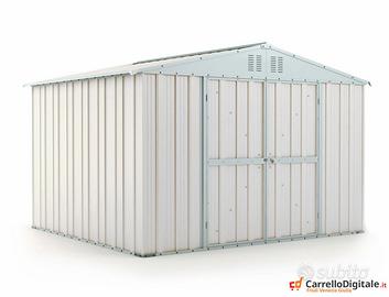 Box capanno giardino Acciaio 327x269 bianco